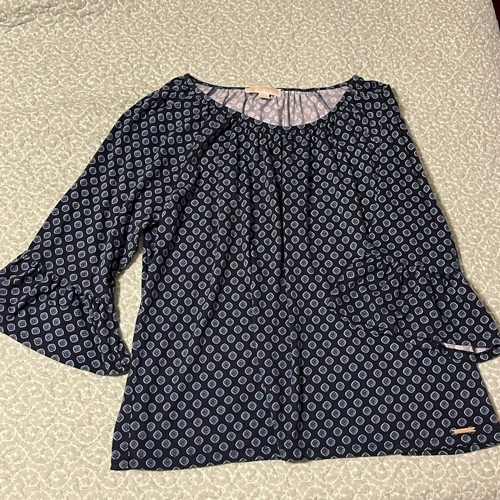 Michael Kors Women’s Bell Sleeve Peasant Top Blouse Size M